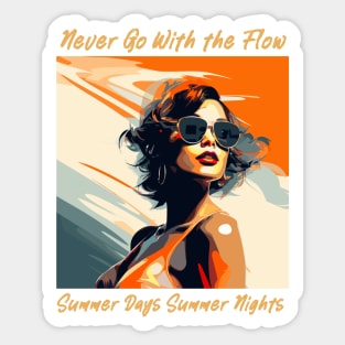 endless summer, summer days summer nights, fashion design v4 Sticker